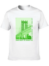 New York City NYC DUMBO Brooklyn Manhattan Bridge Lightweight Cotton T-Shirt – Daily Comfort Graphic Shirt
