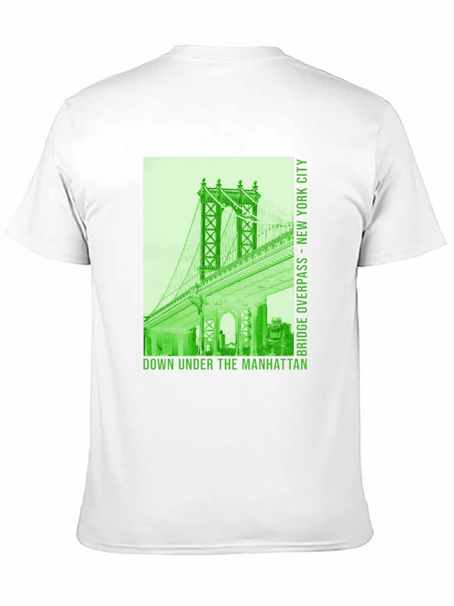 New York City NYC DUMBO Brooklyn Manhattan Bridge Lightweight Cotton T-Shirt – Daily Comfort Graphic Shirt