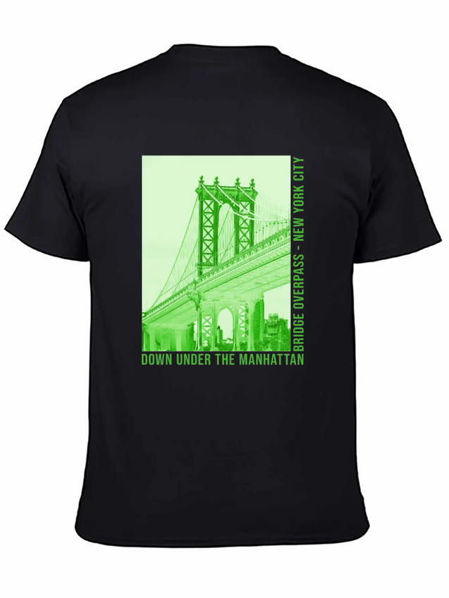New York City NYC DUMBO Brooklyn Manhattan Bridge Lightweight Cotton T-Shirt – Daily Comfort Graphic Shirt