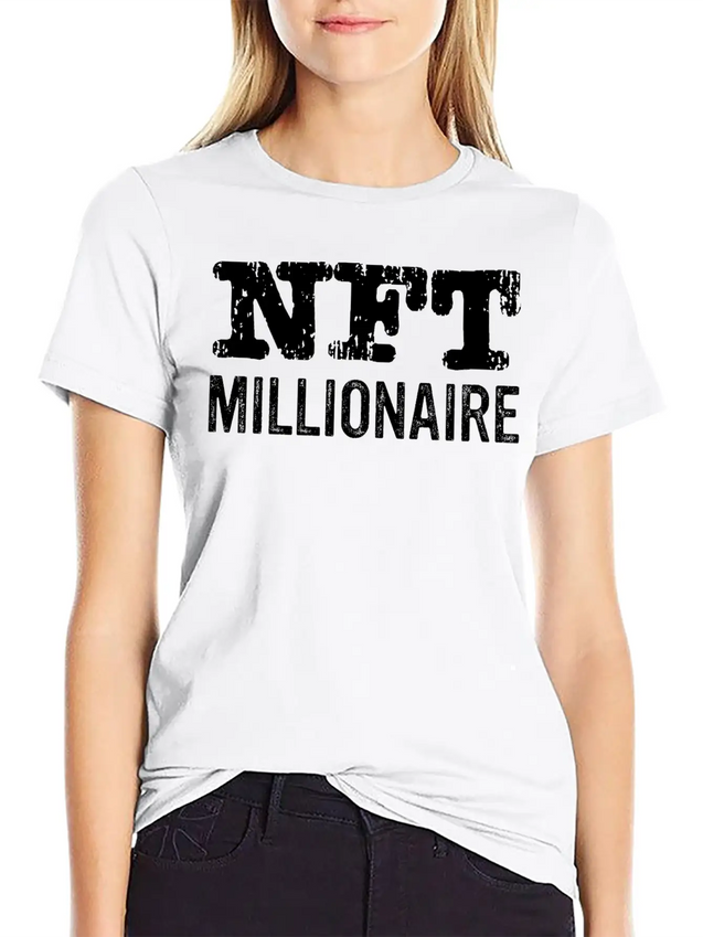 NFT Millionaire Crypto NFT Humor Lightweight Cotton T-Shirt – Daily Comfort Graphic Shirt