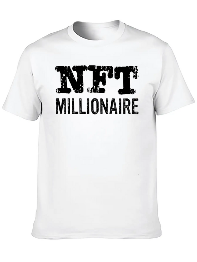NFT Millionaire Crypto NFT Humor Lightweight Cotton T-Shirt – Daily Comfort Graphic Shirt