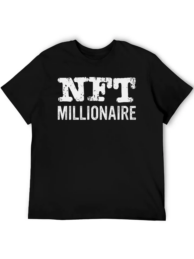 NFT Millionaire Crypto NFT Humor Lightweight Cotton T-Shirt – Daily Comfort Graphic Shirt