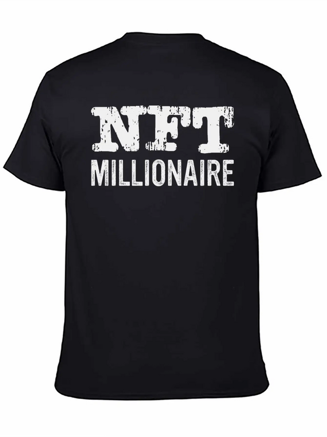 NFT Millionaire Crypto NFT Humor Lightweight Cotton T-Shirt – Daily Comfort Graphic Shirt