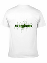 No Thoughts - Digital Glitch Art Typography Lightweight Cotton T-Shirt – Daily Comfort Graphic Shirt