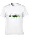 No Thoughts - Digital Glitch Art Typography Lightweight Cotton T-Shirt – Daily Comfort Graphic Shirt