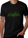 No Thoughts - Digital Glitch Art Typography Lightweight Cotton T-Shirt – Daily Comfort Graphic Shirt