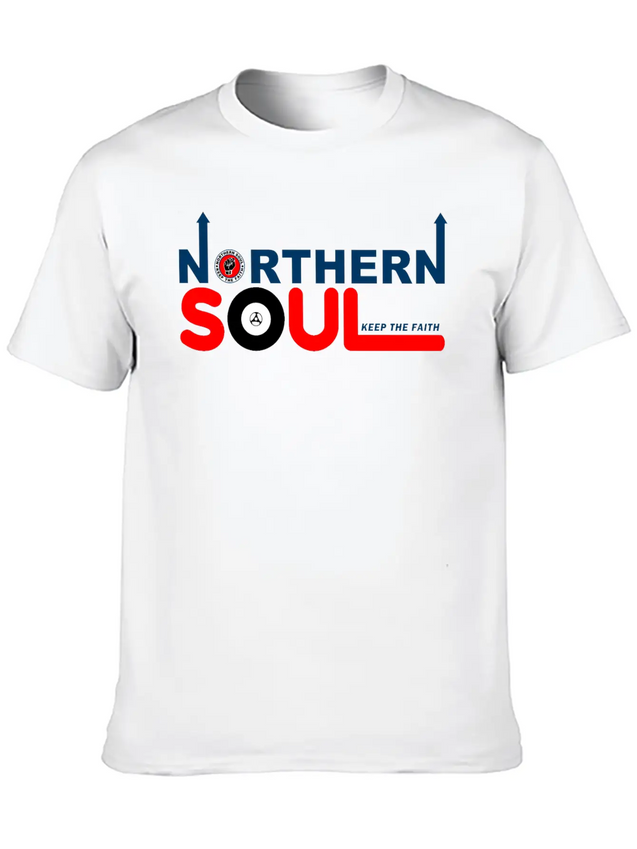 Northern Soul - Keep The Faith Lightweight Cotton T-Shirt – Daily Comfort Graphic Shirt