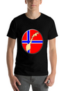 Norway Flag Map Lightweight Cotton T-Shirt – Daily Comfort Graphic Shirt