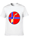 Norway Flag Map Lightweight Cotton T-Shirt – Daily Comfort Graphic Shirt