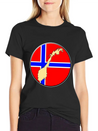 Norway Flag Map Lightweight Cotton T-Shirt – Daily Comfort Graphic Shirt