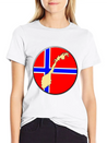 Norway Flag Map Lightweight Cotton T-Shirt – Daily Comfort Graphic Shirt