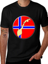 Norway Flag Map Lightweight Cotton T-Shirt – Daily Comfort Graphic Shirt