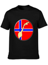 Norway Flag Map Lightweight Cotton T-Shirt – Daily Comfort Graphic Shirt