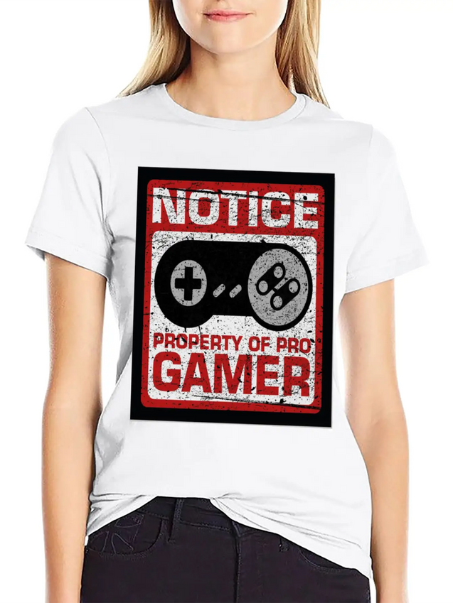 NOTICE Property Of Pro Gamer Lightweight Cotton T-Shirt – Daily Comfort Graphic Shirt