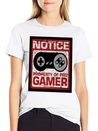 NOTICE Property Of Pro Gamer Lightweight Cotton T-Shirt – Daily Comfort Graphic Shirt