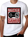 NOTICE Property Of Pro Gamer Lightweight Cotton T-Shirt – Daily Comfort Graphic Shirt