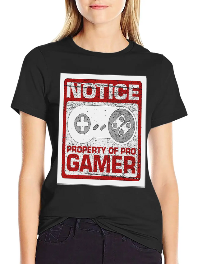 NOTICE Property Of Pro Gamer Lightweight Cotton T-Shirt – Daily Comfort Graphic Shirt