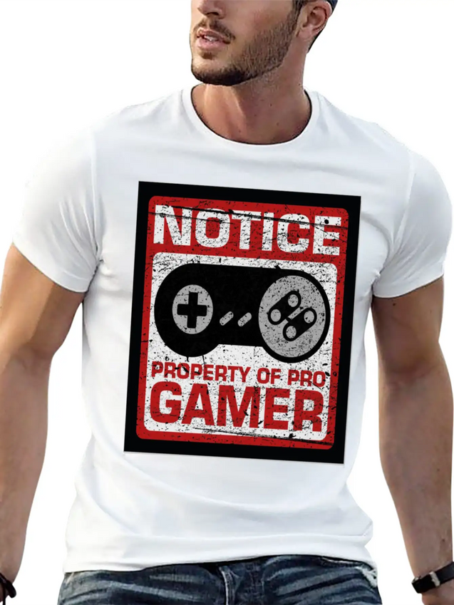 NOTICE Property Of Pro Gamer Lightweight Cotton T-Shirt – Daily Comfort Graphic Shirt