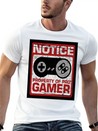 NOTICE Property Of Pro Gamer Lightweight Cotton T-Shirt – Daily Comfort Graphic Shirt
