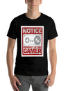 NOTICE Property Of Pro Gamer Lightweight Cotton T-Shirt – Daily Comfort Graphic Shirt