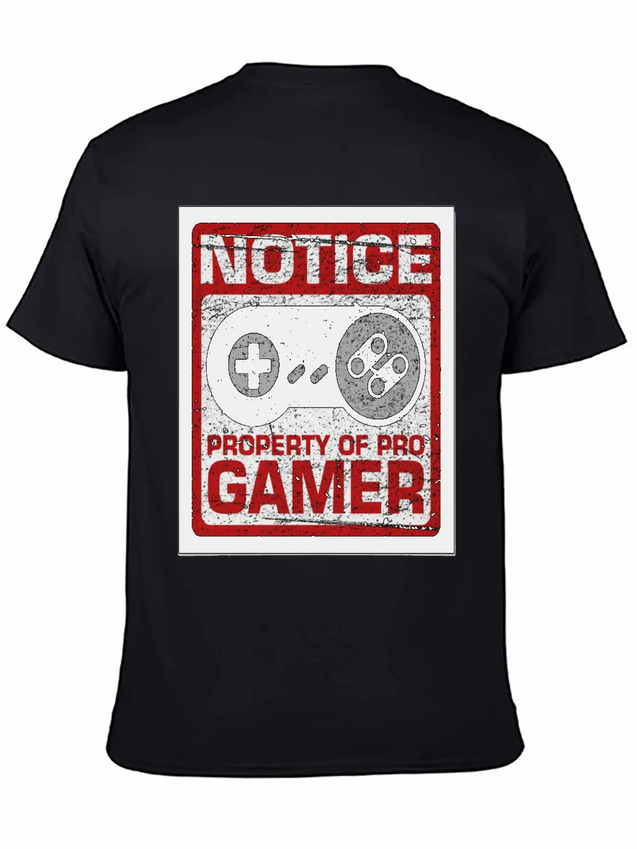 NOTICE Property Of Pro Gamer Lightweight Cotton T-Shirt – Daily Comfort Graphic Shirt