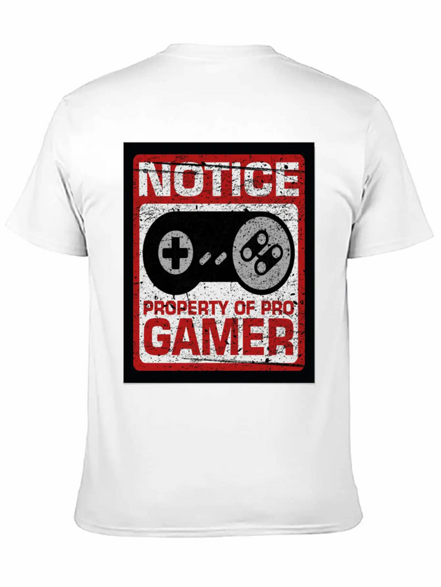 NOTICE Property Of Pro Gamer Lightweight Cotton T-Shirt – Daily Comfort Graphic Shirt