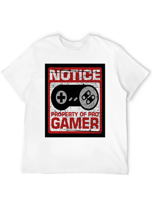 NOTICE Property Of Pro Gamer Lightweight Cotton T-Shirt – Daily Comfort Graphic Shirt