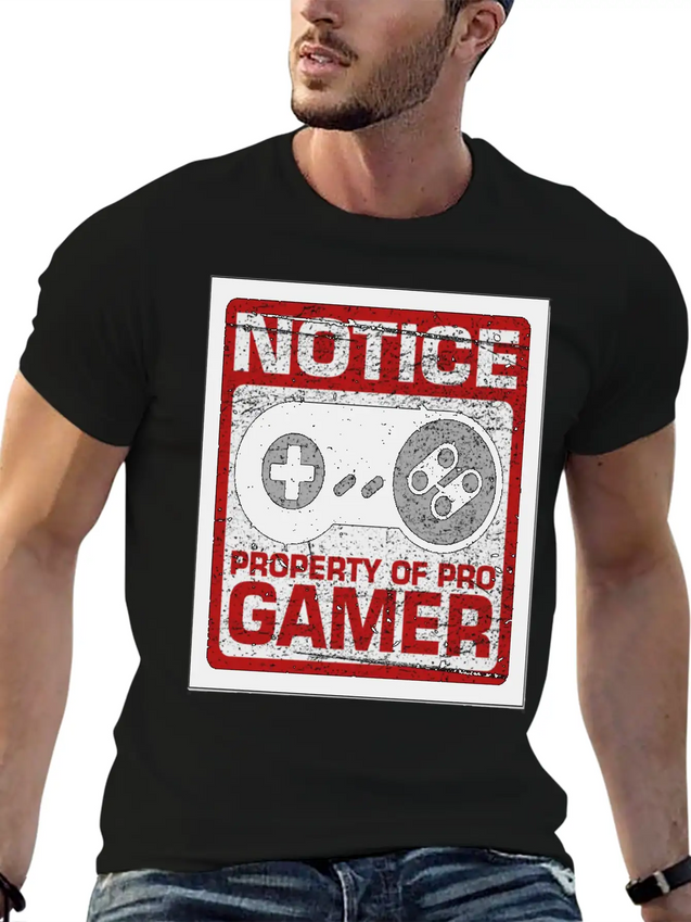 NOTICE Property Of Pro Gamer Lightweight Cotton T-Shirt – Daily Comfort Graphic Shirt
