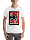 NOTICE Property Of Pro Gamer Lightweight Cotton T-Shirt – Daily Comfort Graphic Shirt