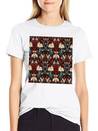 Nouveau Heritage: Baroque Flowers Wallpaper Lightweight Cotton T-Shirt – Daily Comfort Graphic Shirt