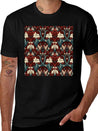 Nouveau Heritage: Baroque Flowers Wallpaper Lightweight Cotton T-Shirt – Daily Comfort Graphic Shirt