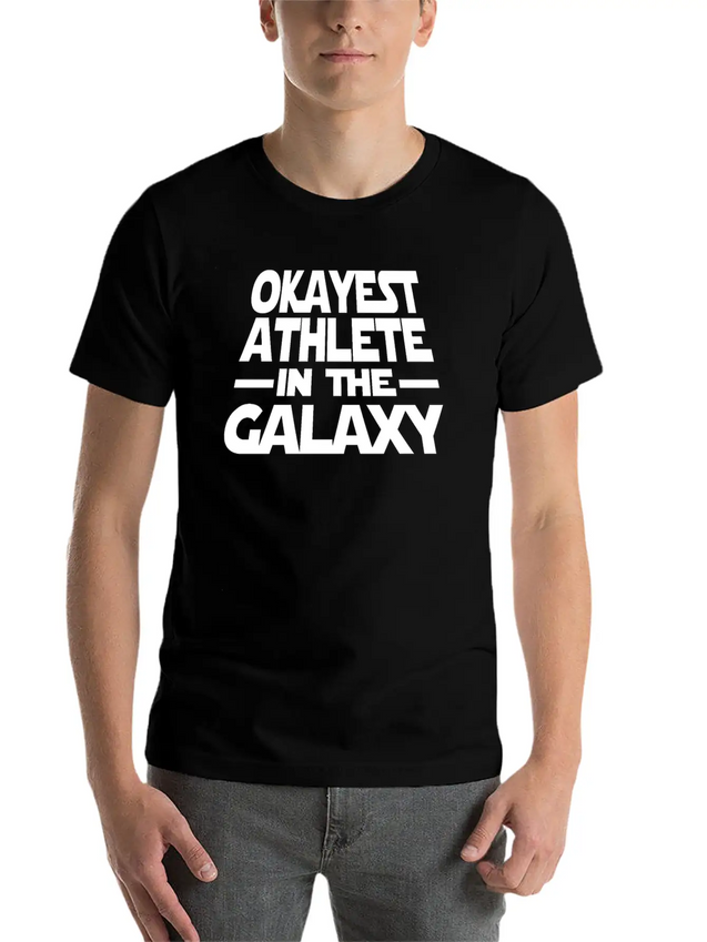 Okayest Athlete The Galaxy Lightweight Cotton T-Shirt – Daily Comfort Graphic Shirt