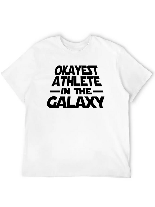 Okayest Athlete The Galaxy Lightweight Cotton T-Shirt – Daily Comfort Graphic Shirt
