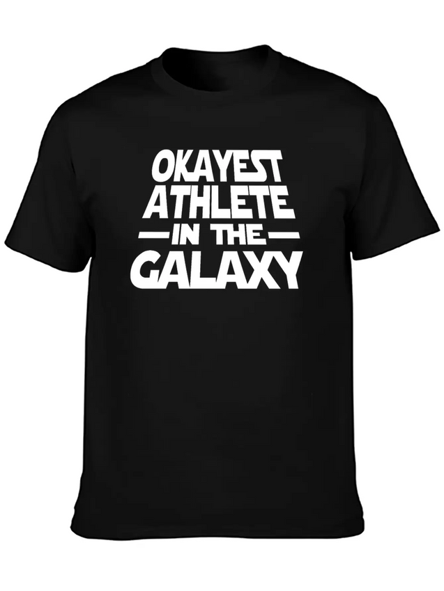 Okayest Athlete The Galaxy Lightweight Cotton T-Shirt – Daily Comfort Graphic Shirt