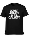 Okayest Athlete The Galaxy Lightweight Cotton T-Shirt – Daily Comfort Graphic Shirt