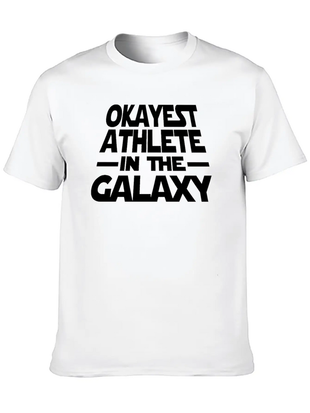 Okayest Athlete The Galaxy Lightweight Cotton T-Shirt – Daily Comfort Graphic Shirt