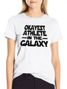 Okayest Athlete The Galaxy Lightweight Cotton T-Shirt – Daily Comfort Graphic Shirt