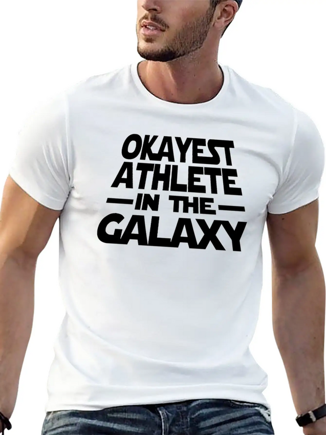 Okayest Athlete The Galaxy Lightweight Cotton T-Shirt – Daily Comfort Graphic Shirt