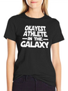 Okayest Athlete The Galaxy Lightweight Cotton T-Shirt – Daily Comfort Graphic Shirt