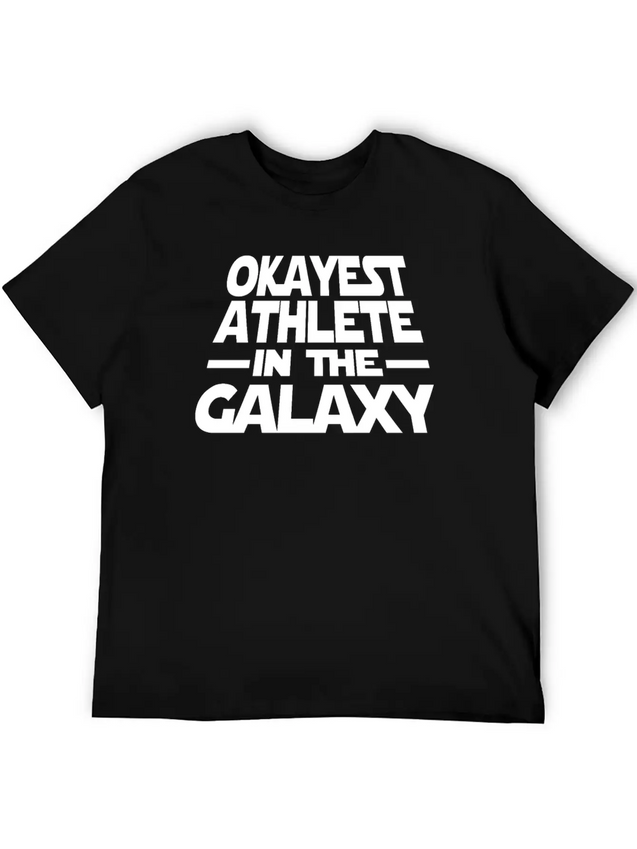 Okayest Athlete The Galaxy Lightweight Cotton T-Shirt – Daily Comfort Graphic Shirt