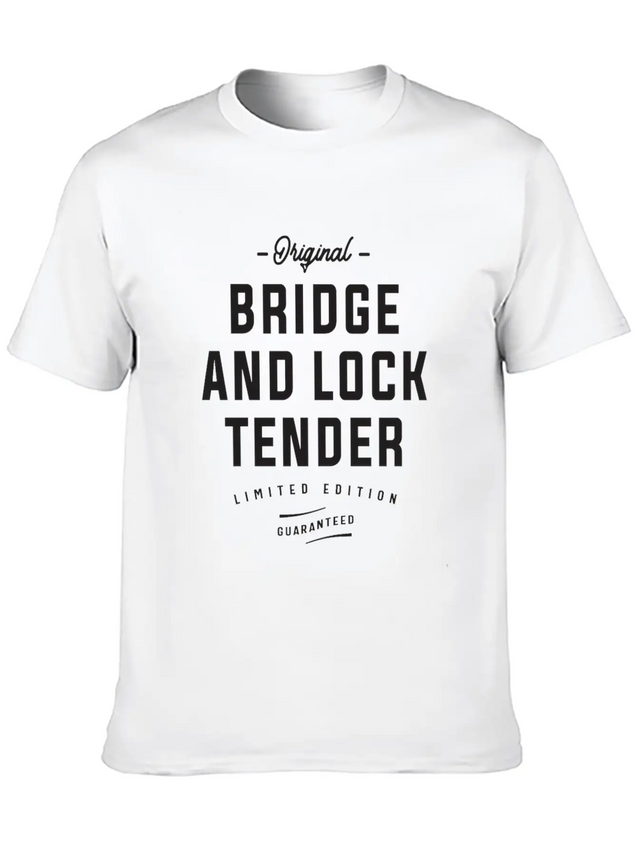 Original Bridge And Lock Tender Limited Edition Lightweight Cotton T-Shirt – Daily Comfort Graphic Shirt