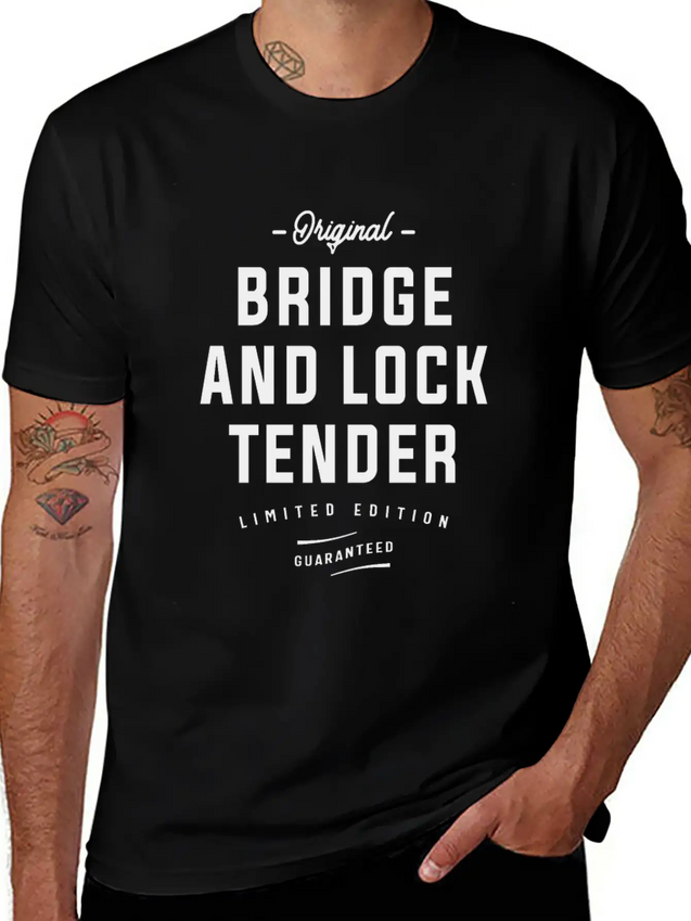 Original Bridge And Lock Tender Limited Edition Lightweight Cotton T-Shirt – Daily Comfort Graphic Shirt