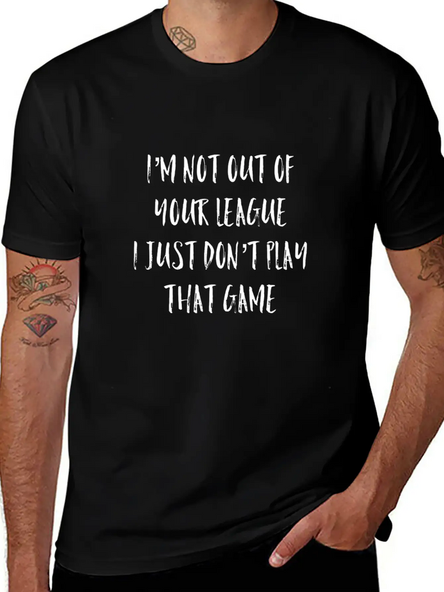 Out Of Your League White Lightweight Cotton T-Shirt – Daily Comfort Graphic Shirt