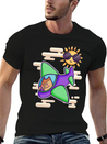 Owl Flies By Plane In The Sky Lightweight Cotton T-Shirt – Daily Comfort Graphic Shirt