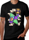 Owl Flies By Plane In The Sky Lightweight Cotton T-Shirt – Daily Comfort Graphic Shirt