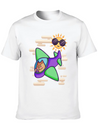 Owl Flies By Plane In The Sky Lightweight Cotton T-Shirt – Daily Comfort Graphic Shirt