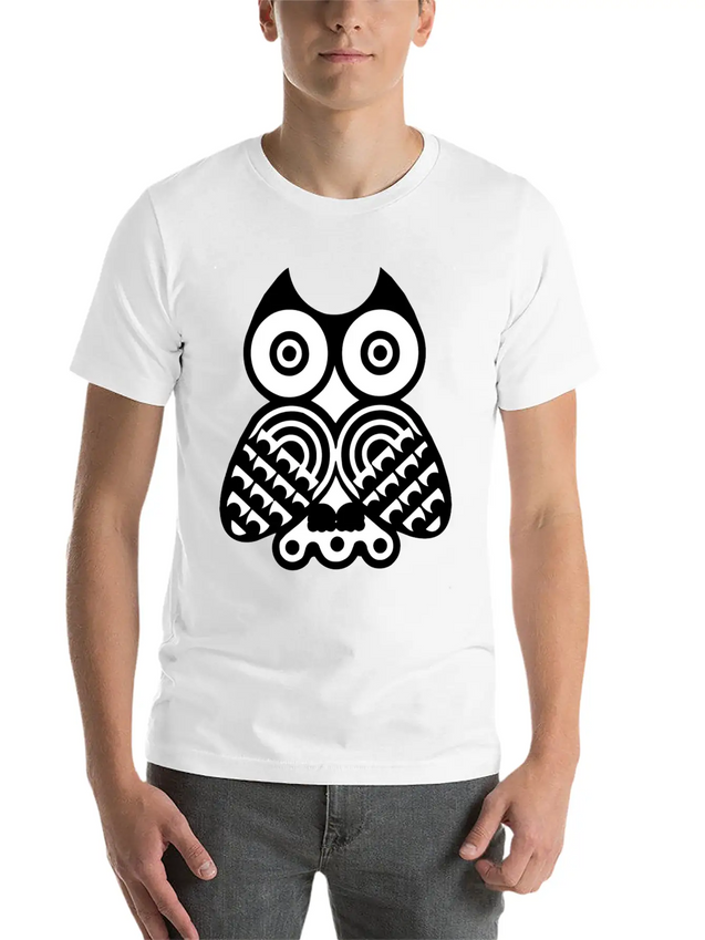 Owl Illustration Lightweight Cotton T-Shirt – Daily Comfort Graphic Shirt