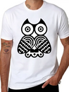 Owl Illustration Lightweight Cotton T-Shirt – Daily Comfort Graphic Shirt