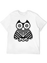 Owl Illustration Lightweight Cotton T-Shirt – Daily Comfort Graphic Shirt