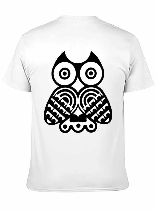 Owl Illustration Lightweight Cotton T-Shirt – Daily Comfort Graphic Shirt